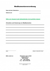 Medikamenten-<br>verordnung